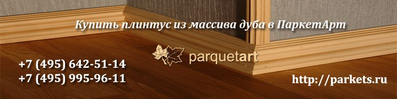 Купить плинтус из массива дуба в ПаркетАрт Купить плинтус из массива дуба в ПаркетАрт